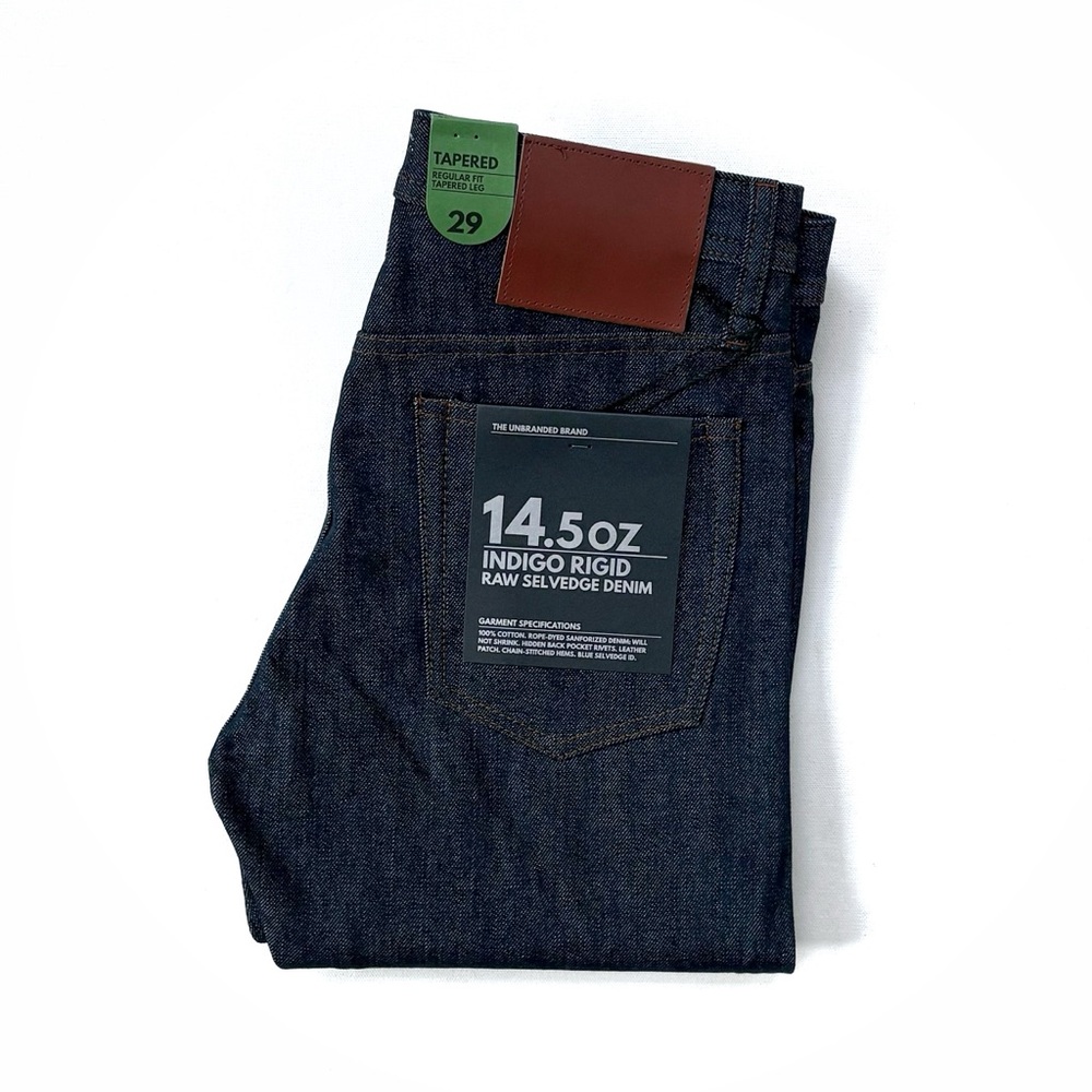 The Unbranded Brand UB201 14.5oz Indigo Selvedge Denim - Tapered Fit Jeans
